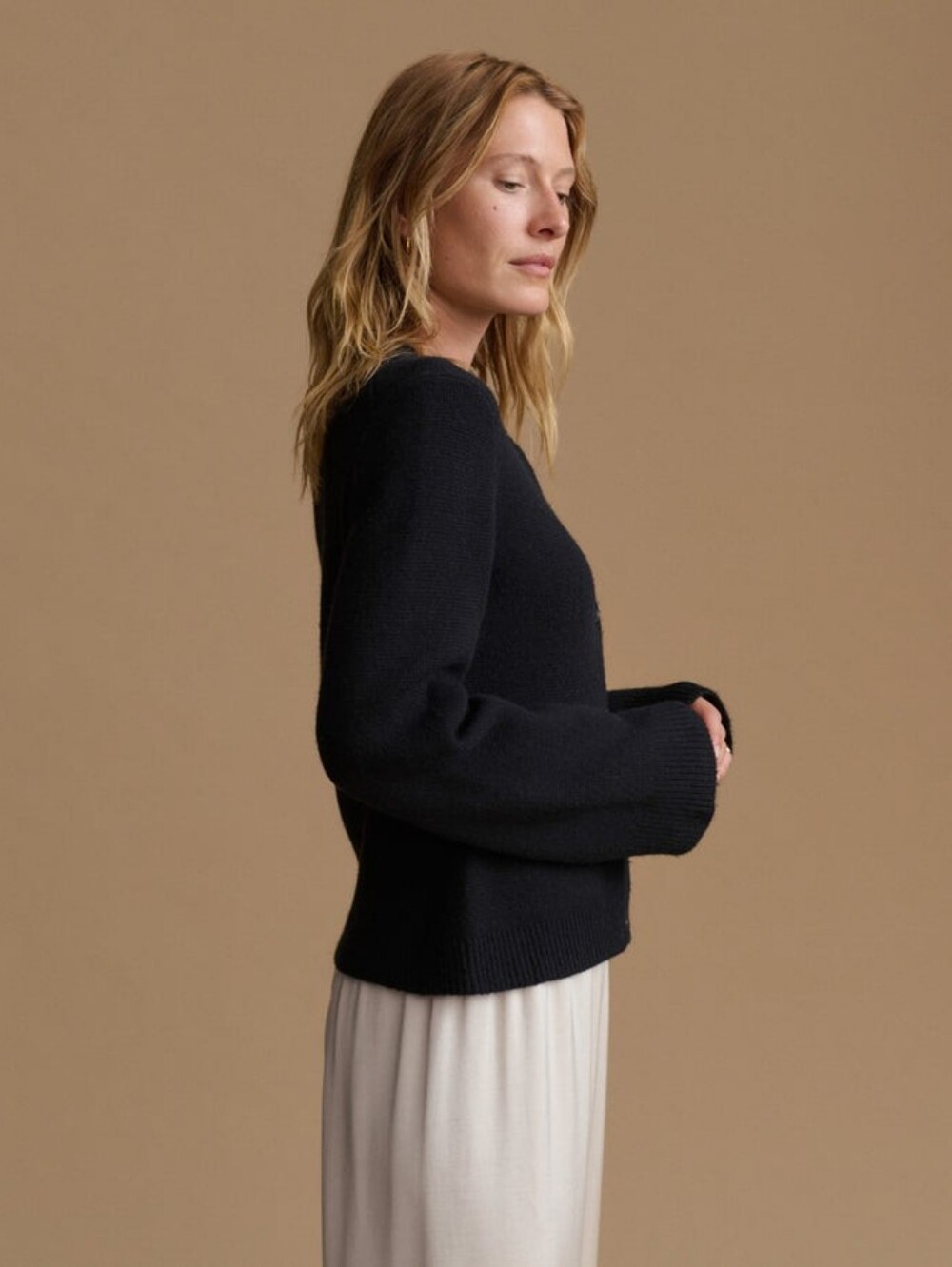 NWT Jenni Kayne Cooper Cardigan Sweater Black Medium/Small - Picture 4 of 13